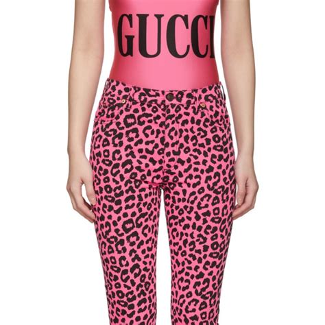 gucci leopard jeans|gucci jeans for women.